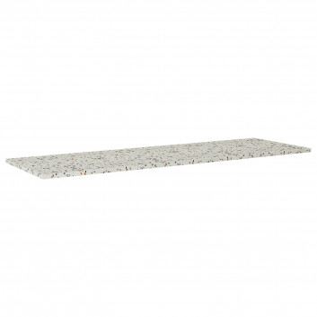 Blat naszafkowy Elita ElitStone Terrazzo, 140x46cm, мраморный, белый мат.