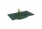 Раковина с тумбой Elita Skappa 80, 81.5 x 46.6 cm, z переливом, отверстие под смеситель, forest green мат.