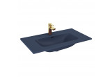 Раковина с тумбой Elita Skappa 80, 81.5 x 46.6 cm, z переливом, отверстие под смеситель, navy blue мат.