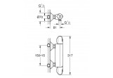 Термостатическая смеситель для душа Grohe Grohtherm 1000, скрытая, DN 15, EcoButton, хром