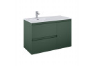Шкафчик для раковины Elita Split, 100cm, вариант левосторонний, 2 szuflady + корзина cargo, forest green мат.