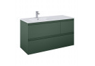 Шкафчик для раковины Elita Split, 120cm, вариант левосторонний, 3 ящика, forest green мат.