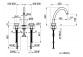 Смеситель для раковины на 3 отверстия Gessi Origini, напольный, высота 243mm, клапан automatyczny, хром