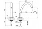 Смеситель для раковины на 3 отверстия Gessi Origini, скрытая, хром
