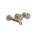 Смеситель для ванны на 3 отверстия Gessi Origini, скрытая, 2 выходы wody, излив 158-188mm, хром