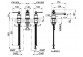 Смеситель для раковины на 3 отверстия Gessi Venti20, напольный, высота 107mm, клапан automatyczny, хром