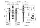 Смеситель для раковины на 3 отверстия Gessi Venti20, напольный, высота 107mm, клапан automatyczny, хром