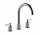 Смеситель для раковины на 3 отверстия Gessi Venti20, напольный, высота 281mm, без пробки, хром
