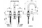 Смеситель для раковины на 3 отверстия Gessi Venti20, напольный, высота 281mm, клапан automatyczny, хром