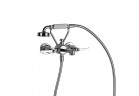 Смеситель для ванны Gessi Venti20, скрытая, 2 выходы wody, с душевым набором, хром
