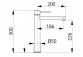 Смеситель для раковины Demm Spike, напольный, высота 166mm, излив 116mm, без пробки, хром