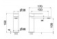 Смеситель для раковины Demm Spike, напольный, высота 166mm, излив 116mm, без пробки, хром