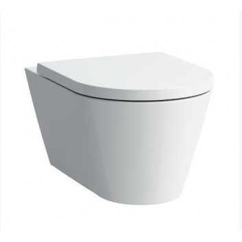 Подвесной унитаз WC Laufen Kartell by Laufen, 49x37cm, rimless, штанга закруглённая, белый