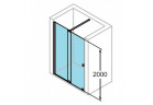 Двери раздвижные Huppe Xtensa Pure Walk-In 1201 - 1400 mm, левые, 1 створчатые, el. stały, прозрачные Anti-Plaque - Black Edition