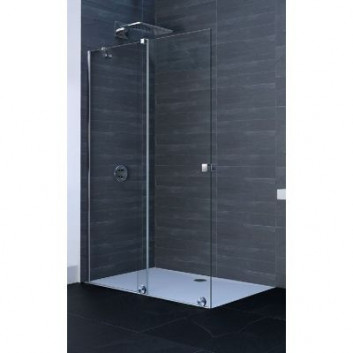 Двери раздвижные Huppe Xtensa Pure Walk-In 1201 - 1400 mm, правые, 1 створчатые, el. stały, прозрачные Anti-Plaque - Black Edition