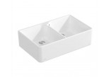 Zlewozmywak керамический Villeroy & Boch Sink Unit 90 X, 90x55 cm dwukomorowy, CeramicPlus - белый Weiss Alpin