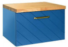 Подвесной шкафчик Besco Floo 80 x 50 cm, bez blatu, держатель золотой, рисунок левый - цвет синий