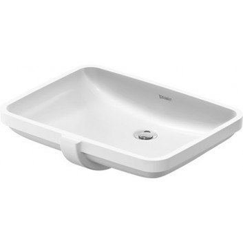  Umywalka nablatowa, Duravit DuraStyle, 560x455 mm, 1-otworowa, Biały Alpin WonderGliss- sanitbuy.pl