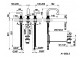 Смеситель для раковины на 3 отверстия Gessi Inciso, напольный, высота 145mm, клапан automatyczny, хром