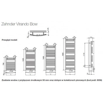 Радиатор Zehnder Virando Bow 78,6 x 49,3 cm - белый