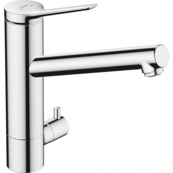 Смеситель кухонный Hansgrohe Talis M54 220 1jet, напольный, obracana излив, Сталь Szlachetna Finish