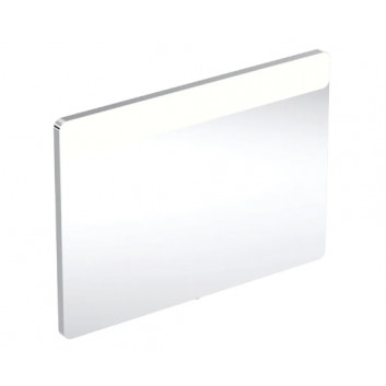 Geberit Option Square Podświetlane зеркало, B70cm, H65cm, T3.2cm, светильники сверху, Алюминий szczotkowane