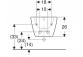 Geberit Smyle Square Биде подвесное, B35cm, H26cm, T54 cm, z переливом, с отверстиями под смеситель