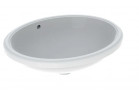 Geberit Variform Раковина в столешнице, овальная, 56cm, z переливом, без отверстия под смеситель