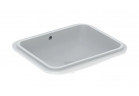 Geberit Variform Раковина в столешнице, прямоугольная, 58cm, z переливом, без отверстия под смеситель
