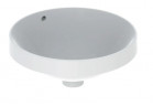 Geberit Variform Встраиваемая раковина, круглая, 40cm, z переливом, без отверстия под смеситель