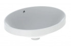 Geberit Variform Встраиваемая раковина, овальная, 50cm, z переливом, без отверстия под смеситель