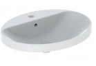 Geberit Variform Встраиваемая раковина, овальная, 60cm, z переливом, с отверстиями под смеситель