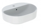 Geberit Variform Раковина накладная на столешницу, eliptyczna, 60cm, z переливом, с отверстиями под смеситель