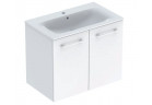 Geberit Selnova Square Набор szafki под раковину, z dwojgiem двери, 80x65.2x50.2cm, белый, с раковиной meblową, cienki rant, z переливом, с отверстиями под смеситель