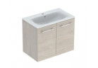 Geberit Selnova Square Набор szafki под раковину, z dwojgiem двери, 80x65.2x50.2cm, греческий орех hickory светлый, с раковиной meblową, cienki rant, z переливом, с отверстиями под смеситель