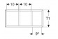 Geberit Smyle Square Wkład do szuflady, podział в форме litery H, do szuflady dolnej, B32.3cm, H9.8cm, T20cm, lava