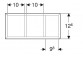 Geberit Smyle Square Wkład do szuflady, podział в форме litery H, do szuflady dolnej, B32.3cm, H9.8cm, T20cm, lava