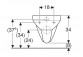 Geberit Selnova Compact Подвесной раковина WC, унитаз, B35.5cm, H34cm, T48cm, короткая, Rimfree