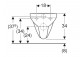 Geberit Selnova Compact Подвесной раковина WC, унитаз, B36cm, H34cm, T48cm, короткая, kształt geometryczny