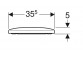 Geberit Selnova Square Сидение для туалета, крепление od góry, wolne opadanie, zachodząca крышка крышки унитаза, антибактериальная