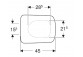 Geberit Selnova Compact Сидение для туалета, крепление od góry, kształt geometryczny, zachodząca крышка крышки унитаза