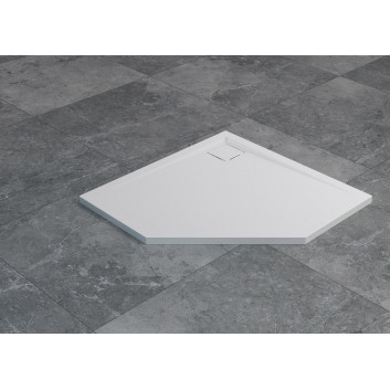 Brodzik SanSwiss Ila półokrągły 1000x1000mm, biały- sanitbuy.pl