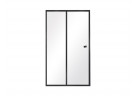 Двери для душа для ниши Besco Duo Slide Black, 100x195cm, раздвижные, стекло бесцветное, profil чёрный мат.