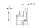 Кнопка uruchamiający Geberit Sigma60, do spłukiwania dwudzielnego, zlicowany z powierzchnią ściany
