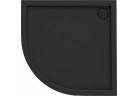 Oltens Superior поддон акриловый 80x80 cm półokragły - чёрный мат.