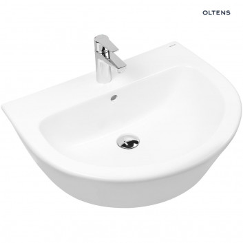 Oltens Jog раковина 61x49 cm подвесной с плёнкой SmartClean - белая 