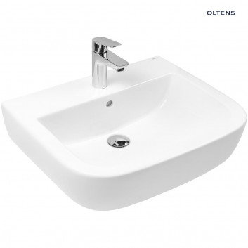 Oltens Vernal раковина 56x45 cm подвесной с плёнкой SmartClean - белая 