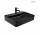 Oltens Duve раковина 60x42 cm накладная прямоугольная с плёнкой SmartClean - чёрный мат. 