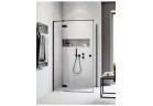 Двери для душа Radaway Essenza New Black KDJ 80 cm, левые, стекло прозрачные с плёнкой Easy Clean, profil чёрный мат.