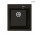 Oltens Gravan zlewozmywak granitowy 1 komorowy 47x51,5 cm - чёрный 